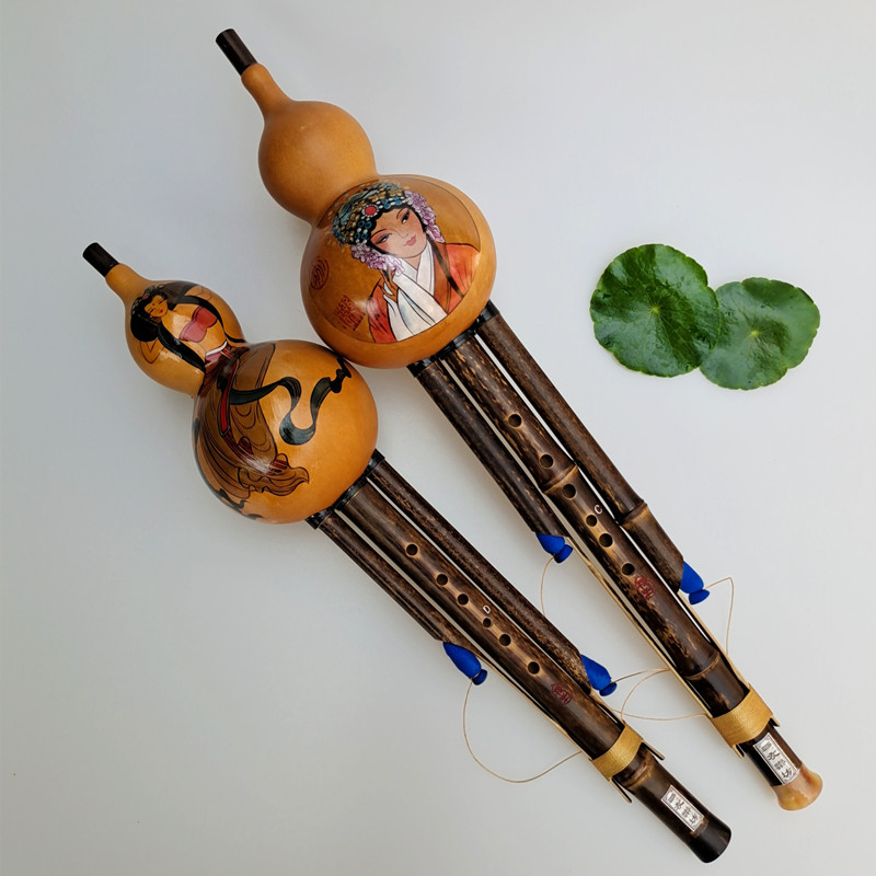 【鸿音堂】彩绘人物极品签名葫芦丝（君浩）音色纯正细腻 发音松透 共振性好 适合演奏收藏（顺丰到付）