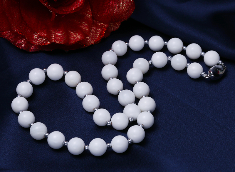 慈量源颈康链砗磲款银色隔珠