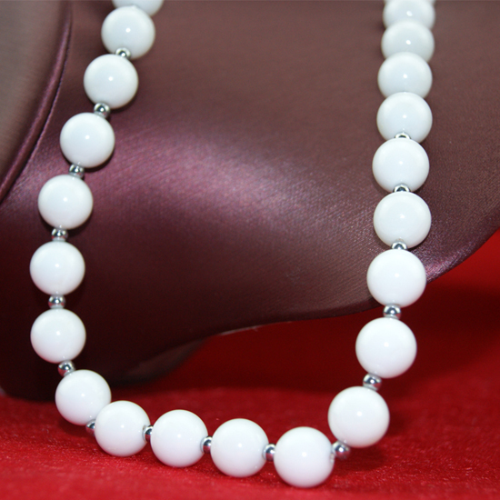 慈量源颈康链砗磲款银色隔珠